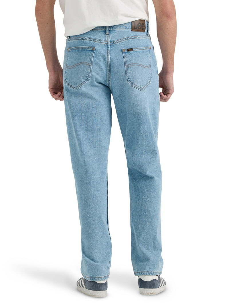 Lee Men's Legendary Loose Fit Straight Leg Jeans, Cotton Spandex