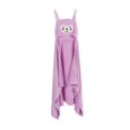 thumbnail image 1 of Hooded Baby Bath Towel Water Absorption Coral Fleece Cartoon Soft Infant Bath Towel Purple, 1 of 4