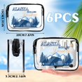 thumbnail image 2 of Bolsas de maquillaje Falueqg Alaska Cruise impermeables de PVC, 6 unidades, transparentes, 2 of 6