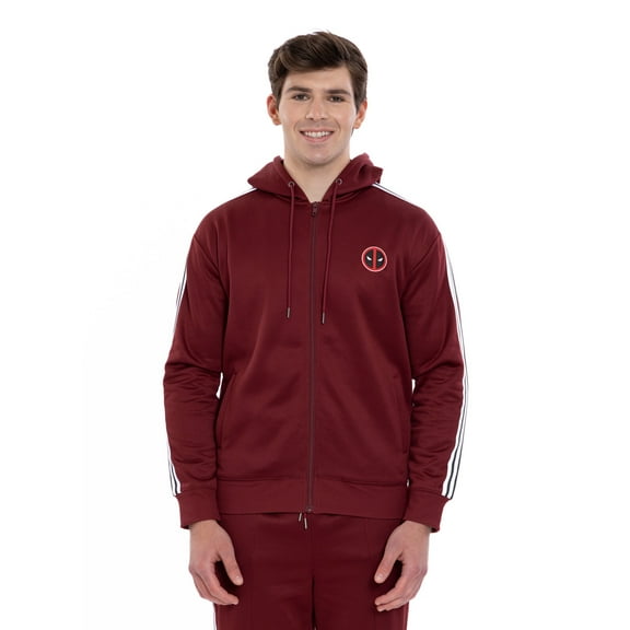 Marvel Deadpool & Wolverine Zip Up Athletic Track Hoodie Adult