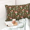 thumbnail image 4 of Yiaed Mushrooms And Autumn Leaves Print Brushed Microfiber Envelope Pillowcases, Standard,Envelope Closure Pillow Cases(No pillow core)-14"x20", 4 of 6