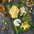 thumbnail image 5 of Tree Cutting Board, Third Season of the Year in the Park Dead Leaves Autumn to Winter Seasonal Picture, Decorative Tempered Glass Cutting and Serving Board, Large Size, Green Yellow, by Ambesonne, 5 of 5