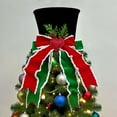 thumbnail image 6 of Christmas Decorations Red and Green Velvet-Trimmed Ribbon Heart Ornaments Christmas Tree Topper Christmas Hat, 6 of 8