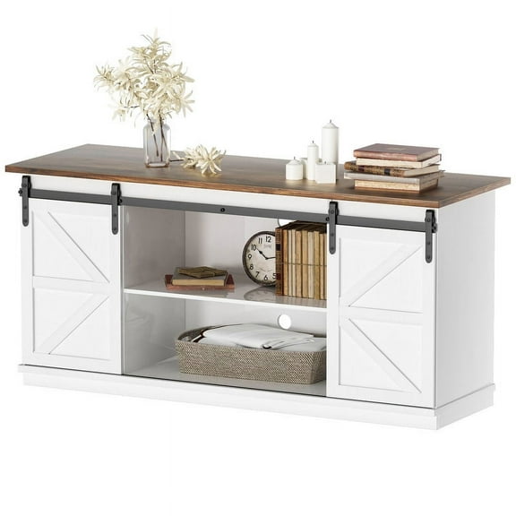 Devoko High Capacity Television Stand, White, 65", 300 lb