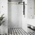 thumbnail image 7 of Vigo VG6021MGCL5676 Elan E-Class 76" High X 56" Wide Sliding Frameless Shower Door - Gold, 7 of 7