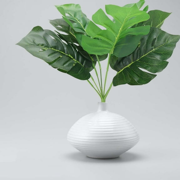 Fake Flower Bouquet 2 Bundles Shrubs Tropical Leaves Greenery Stems Decor For Luau Decoration,Pink Household Imitation