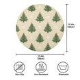 thumbnail image 3 of 15.4" Round Placemat Set of 1 Polyester Fabric Place Mats Non-Slip Dining Kitchen Table Mats for Kitchen Party Decor Motifs Christmas Tree Pattern, 3 of 5