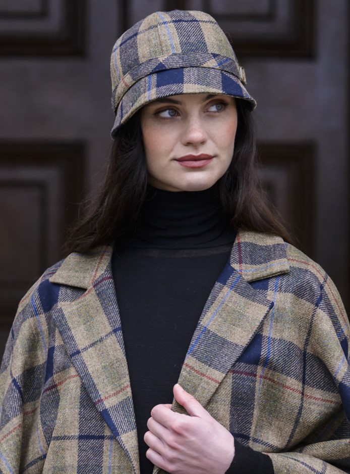 Mucros Weavers Irish Women's Flapper Hat 100 Wool Tweed Hat Made in