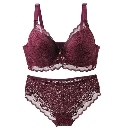 

Tagold Womens Plus Size Sexy lingerie Women s Sexy Lace Bra And Panties Summer Thin Comfortable Breathable Base Lingerie Set