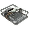 thumbnail image 3 of Thyme & Table Plastic Dish Rack with Cutlery Holder, Grey, 3 of 5