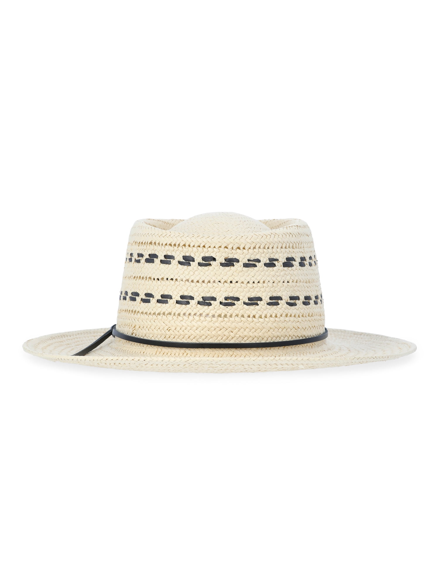 Time and Tru Women’s Straw Boater Hat, One Size