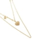 thumbnail image 3 of Collar doble cadena con dije de corazón chapa de oro amarillo 18k., 3 of 4