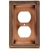 Duplex - Beaded - Tumbled Antique Brass L-64400