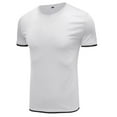 thumbnail image 4 of EQWLJWE Men's Unisex Cotton T-Shirt Men Short-Sleeve Beefy Muscle Basic Solid Pure Color Blouse Tee Shirt Top, 4 of 4