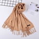 thumbnail image 4 of 38 Color Solid Thick Cashmere Scarf for Women Large 70-200cm Pashmina Winter Warm Shawl Wraps Bufanda Female with Tassel Scarves, 4 of 5