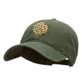 thumbnail image 2 of Pine Cone Embroidered Washed Solid Pigment Dyed Cotton Twill Brass Buckle Cap - Olive OSFM, 2 of 5