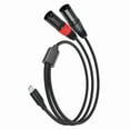 thumbnail image 3 of USB C to Dual XLR Male Stereo Audio Cable, Professional Type C Converter Adapter Cord for Amplifiers and Mixers, 3 of 10
