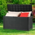 thumbnail image 6 of Dextrus 100 Gallon Spacious Resin Outdoor Storage Box for Patio Essentials, Outdoor Pillows, Landscaping Equipment, and Pool Accessories - Weatherproof, Secure (Black), 6 of 6