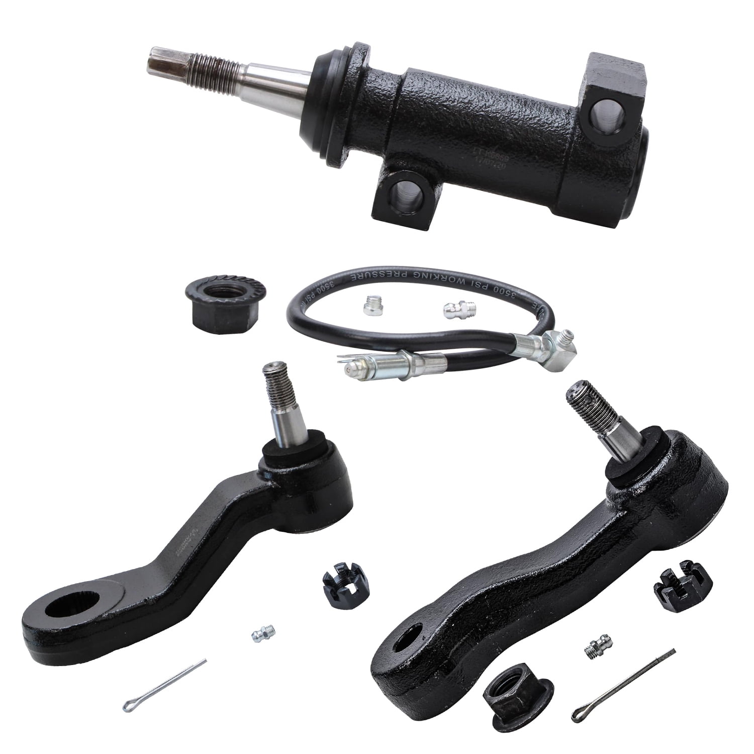 Detroit Axle - 4WD Front End Kit for Chevy Silverado GMC Sierra 1500HD 2500 HD [8-Lug] Upper Control Arms Wheel Bearing Hubs CV Axles Ball Joints Sway Bars Tie Rods Front Rear Shock Absorbers