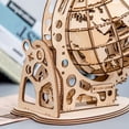 thumbnail image 5 of DIY Mechanical Globe Building Kit Wooden 3D Puzzle with Gear Transmission Geography Learning Model for 9-11 Years, 5 of 7