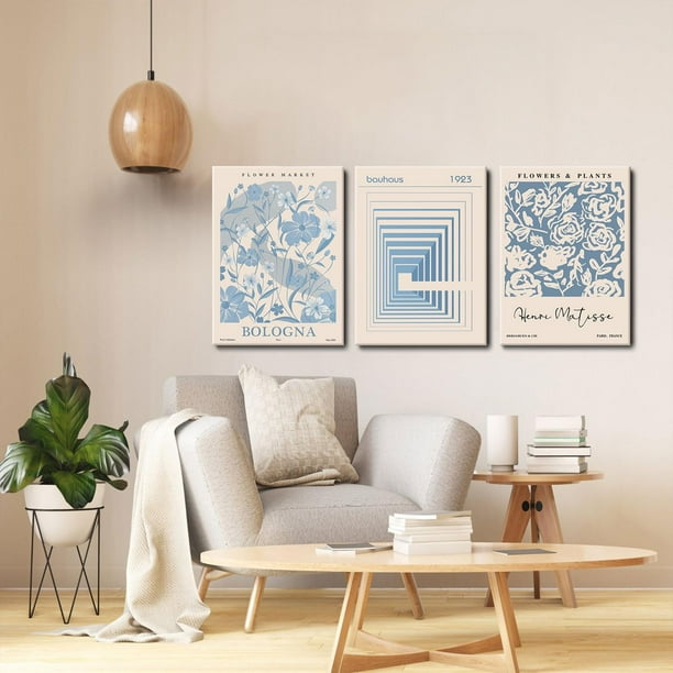 Matisse Wall Art Print Flower Market Canvas Abstract Framed Blue