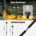 thumbnail image 4 of VEVOR 12 Pack Low Voltage Landscape Path Lights, 3W 210LM 12V-24VAC/DC Outdoor LED Pathway Lighting, 3000K Warm White Walkway Lights with Quick Connectors, IP66 Waterproof for Yard Garden Sidewalk, 4 of 9