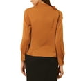 thumbnail image 3 of INSPIRE CHIC Women's Elegant Satin Shirt Bow Tie Office Work Blouses Tops, 3 of 6