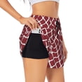thumbnail image 1 of Balery Red Moroccan Pantalones cortos deportivos para mujer con forro y dos bolsillos, elásticos, para entrenamiento, gimnasio, yoga-Small, 1 of 7