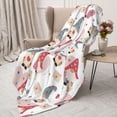 thumbnail image 3 of Rateoe Gnome With Love Letter Pattern Flannel Throw Blanket, Ultra-soft Blanket for Bed, Couch, Car, Hypoallergenic Anti-pilling blanket-60"x50"(Vertical), 3 of 6