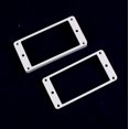 thumbnail image 1 of Set of 2 Humbucker Pickup Mounting Rings for bridge and neck pckups,Curved bottom,White, 1 of 4