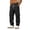 Black, variant on Men's Cargo Joggers Drawstring Sweatpants with 4 Pockets Elastic Waist Lightweight Comfy Breathable Workout Pants Black XXXL