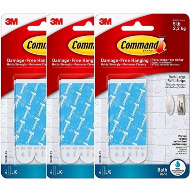command large waterresistant refill strips, 12strip