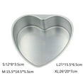 thumbnail image 3 of Professional Heart-Shaped Chiffon Cake Pan Set with Removable Bottoms - 4 Sizes (4/6/8/10 Inch) for Valentine's Day Baking, Birthday Parties & Family Celebrations, Ideal Home Baking Gift, 3 of 4