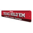 thumbnail image 4 of Texas Hold Em Novelty Sign, Metal Wall Decor - 4x18 inches, 4 of 4