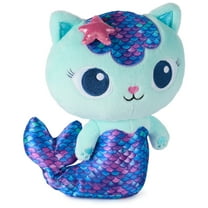 Gabby’s Dollhouse, Fin-Tastic MerCat, 10-Inch Plush Toy with Moving Mermaid Tail, for Kids 3 