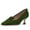 Olive, variant on YDN Women Classic Pointed Closed Toe Pumps Low Kitten Heel Slip on Loafers Suede Office Ladies Dressy Shoes Size 7 Olive
