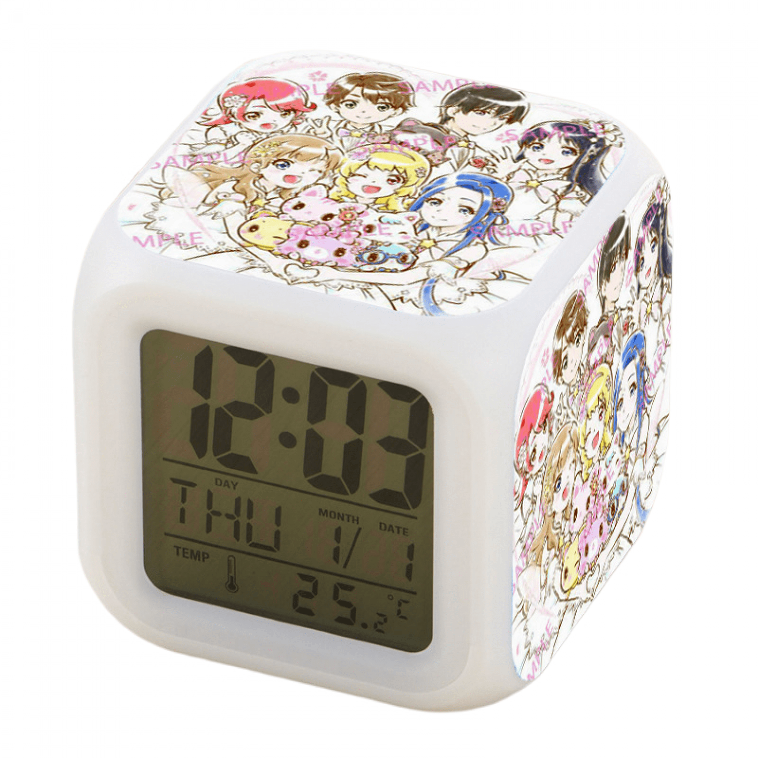 JUSTUP Alarm Clock For Kids, Digital Alarm Clock Cube Wake Up Clocks