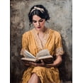 thumbnail image 1 of Qisvanset Vintage Woman Reading Book Canvas Print 15.75x11.81 Inches, 1 of 8
