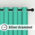 thumbnail image 4 of Lfeey Room Darkening Curtains, 84 inch long Blackout Curtains for Bedrooms, Cyan and Black, 2 Pieces, 4 of 6