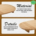 thumbnail image 2 of Effetto Bamboo Wooden Serving Tray | Bamboo Breakfast Oval Rustic Wooden Platter with Anti-Skid Base & Smooth Finsh | Tea Coffee Food Wooden Footed Tray for Kitchen, Living Room, Bar, Parties, 2 of 5