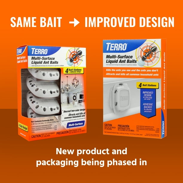 TERRO Indoor Multi-Surface Household Ant Killer, 4 Pack Bait