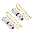 thumbnail image 3 of Warning Security Whistle With Lanyard, Durable Practical Stainless Steel Whistle With Lanyard Strong Safe Metal  For  For Dog, 3 of 8