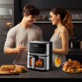 thumbnail image 5 of ASZ 5 qt Air Fryer with Window- Digital Airfryer 5qt for 2-3 people - for Office Dorm Room 8 Presets Bake Toast Broil Reheat Bacon Fries Chicken Shrimp- 1400W, Non-Stick, 400℉, Auto Shutoff, 5 of 5