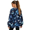 thumbnail image 2 of Xoenoiee Blue Butterfly Print Oversized Sweatshirts for Women Crewneck Sweaters Pullover Comfy Hoodies Fall Outfits Fashion 2025 Winter Clothes, Size S, 2 of 7