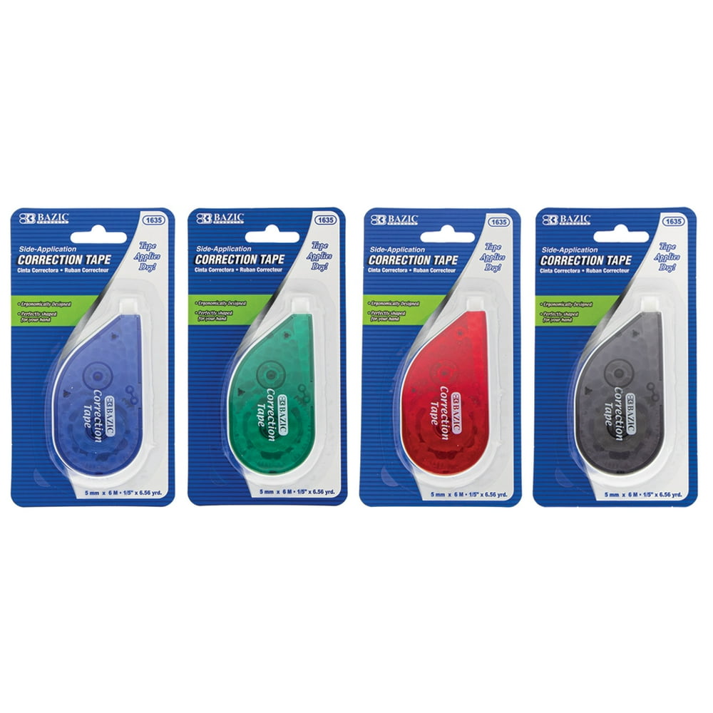 BAZIC Correction Tape 5 mm x 236", Easy to Use Applicator Tapes Roller