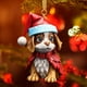thumbnail image 4 of Decoración del hogar con forma de perro plano, decoración del árbol de Navidad., 4 of 4