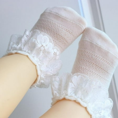 

Eleanos Infant Socks 0-2y Girl Baby Ruffled Socks Baby Girl Ruffle Socks Infant Girl Socks Kids Baby Girl Cute Socks Ruffle Lace Design Cotton Short Socks Infant Children Casual Breathable Socks