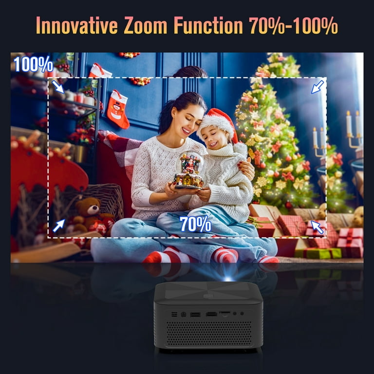 4K Support Projector with Wifi and Bluetooth, OWNKNEW Portable  Mini Projectors for Outdoor Movies Use, Video Projector Compatible with TV  Stick, Laptop, Smartphone, Xbox, PS5 : Electronics