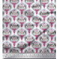 thumbnail image 1 of Soimoi polyester Crepe Fabric Moroccan Damask Print Fabric by the Yard 42 Inch Wide, 1 of 3