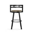thumbnail image 2 of Amisco Vector 26 In. Swivel Counter Stool - Beige Distressed Wood / Black Metal, 2 of 9